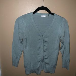 Mak Light Blue ¾ Sleeve Cardigan, size small